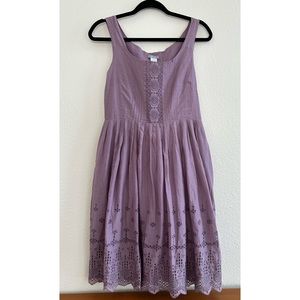 Delia’s Purple Sleeveless Sundress with Cutwork Embroidery detailing Size: 9/10